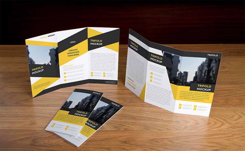 Premium brochure printing mockup